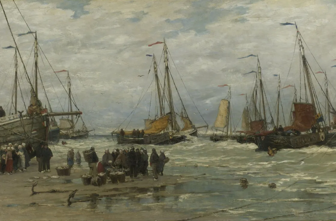 painting of boats